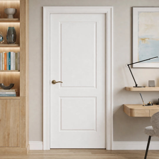 White Laminate 2 Panel Fire Door