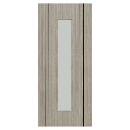 Capri Light Grey Clear Glazed Laminate Internal Door
