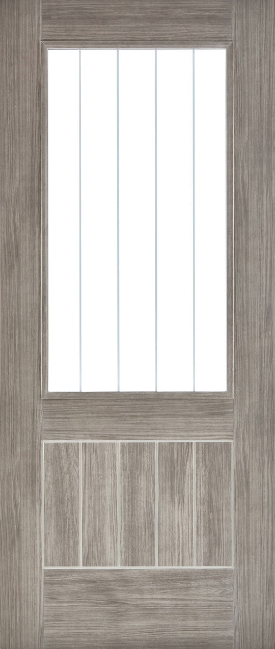 MEXICANO LIGHT GREY CLEAR GLAZED DOOR