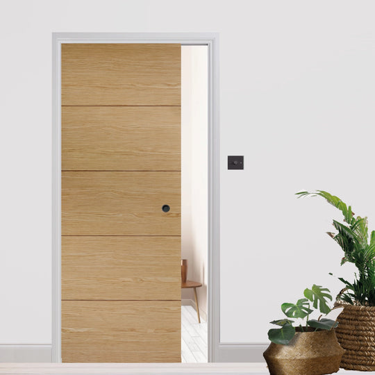 Lille Oak Pocket Door Set