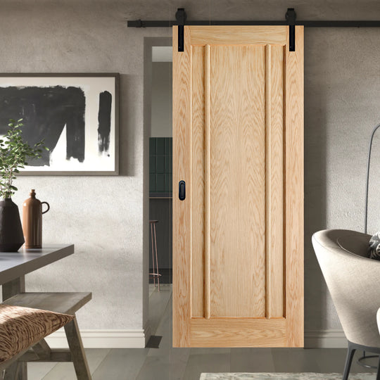 Lincoln Oak Face Mounted Sliding Door Set