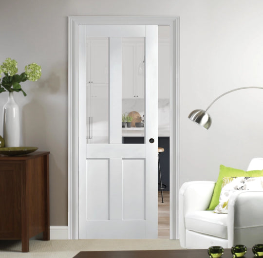 London 2P/2L Glazed Pocket Door Set
