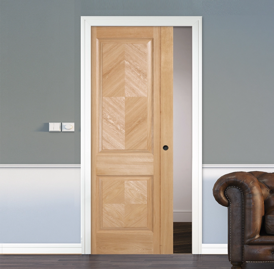 Oak Madrid Pocket Door Set