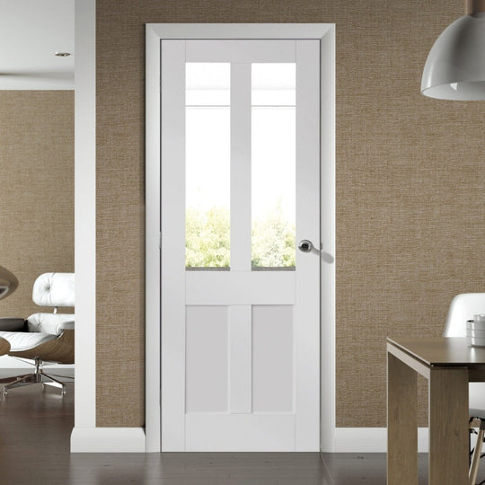 Victorian White Shaker Clear Glazed