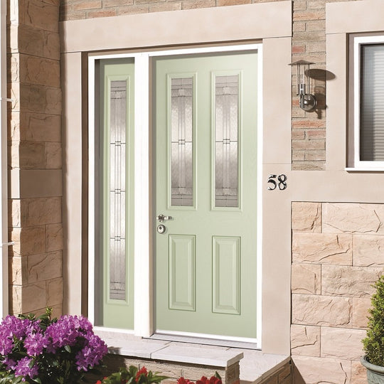 GRP Green Malton 2 Light Composite External Door