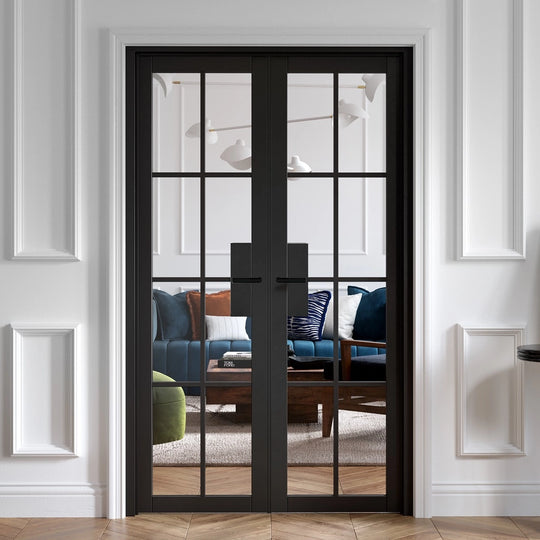 Black Malvern W4 Room Divider Set