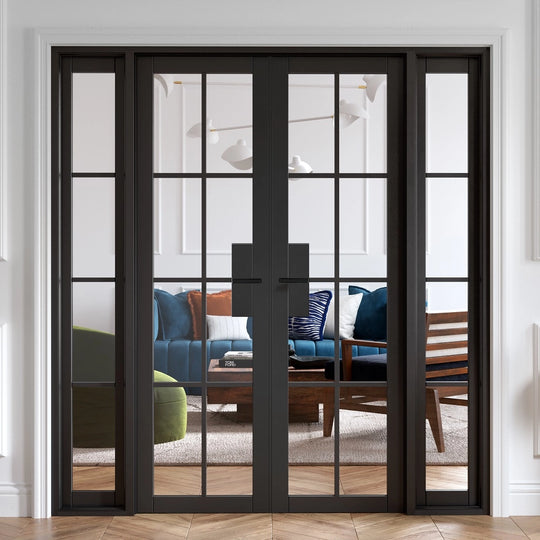 Black Malvern W6 Room Divider Set