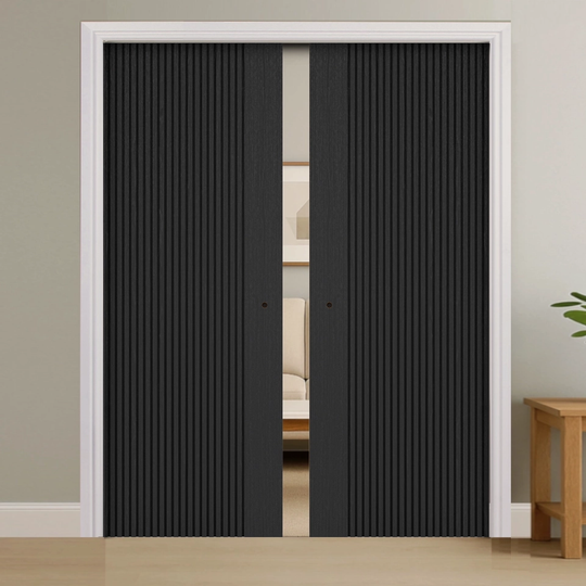 Melbourne Ash Grey Double Pocket Door Set