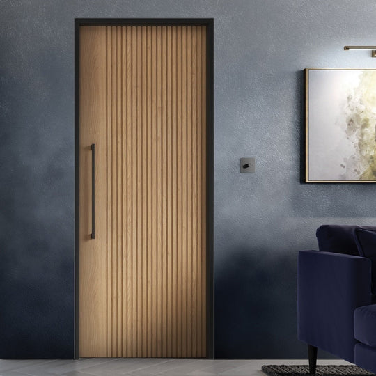 Melbourne Modern Oak Fire Door Fully Finished