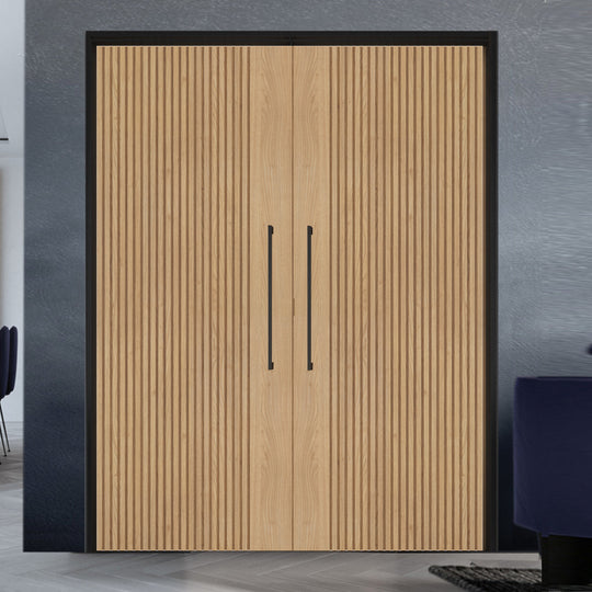 Melbourne Modern Oak Internal Door Pair Fully Finished