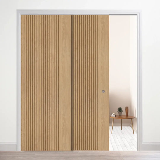 Melbourne Oak Telescopic Pocket Door System