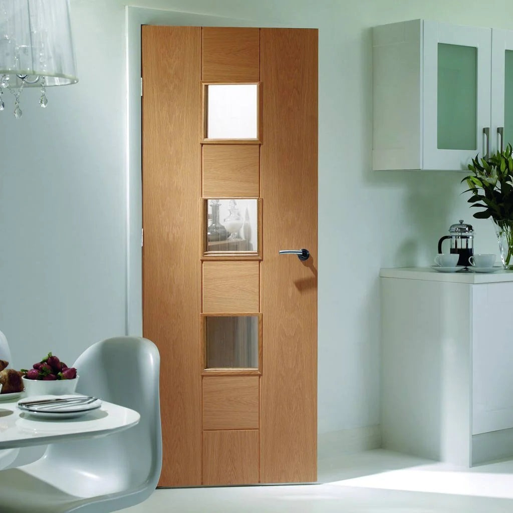 Buy Messina Oak Internal Clear Glazed Prefinished | Emerald Doors