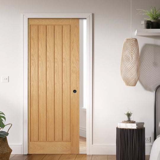 Mexicano Oak Pocket Door Set