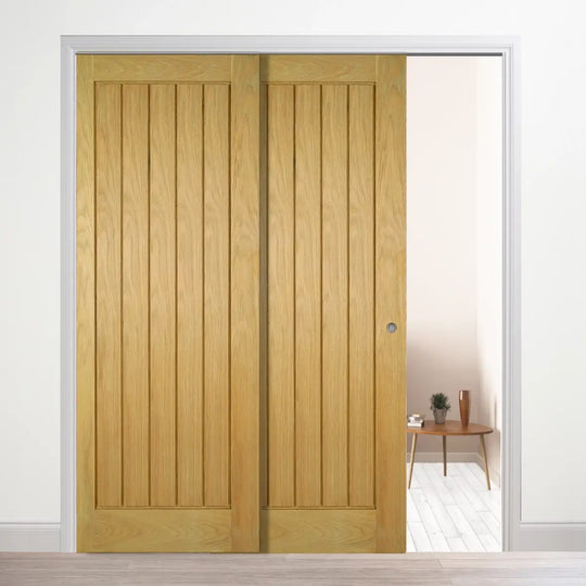 Mexicano Oak Telescopic Pocket Door System