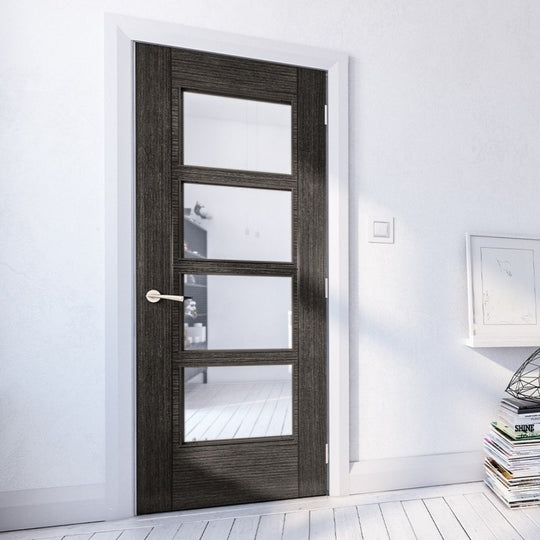 Montreal Dark Grey Ash Glazed Fire Door