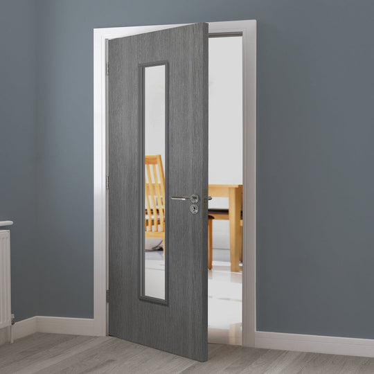 Pintado Clear Glazed Grey Flush Internal Door