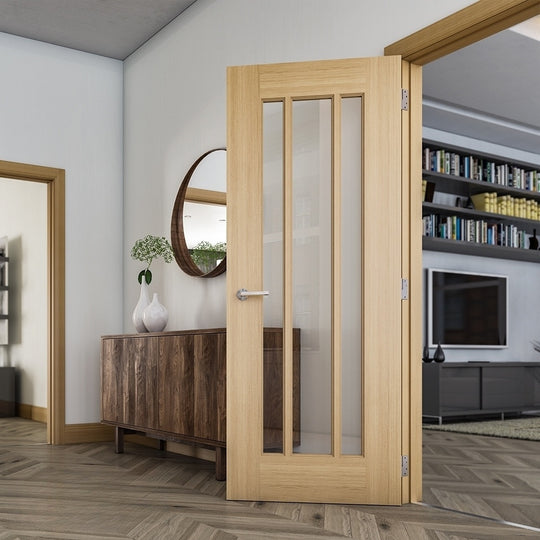 Norwich Oak Internal Clear Glazed Door