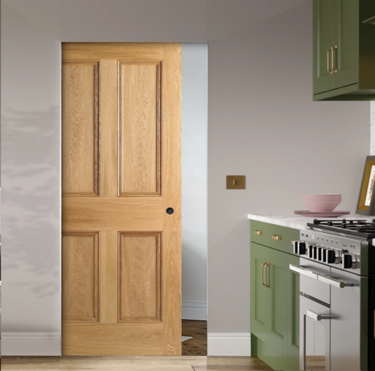 Nostalgia Oak 4P Flush Pocket Door Set