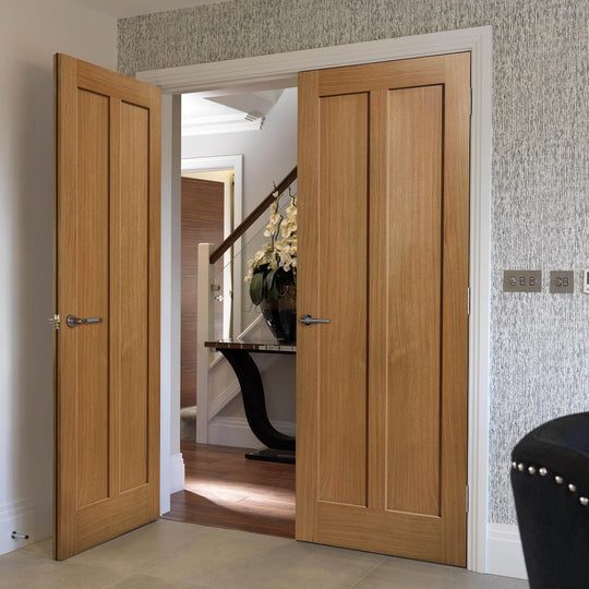Oak Eiger 2 Panel Fire Door