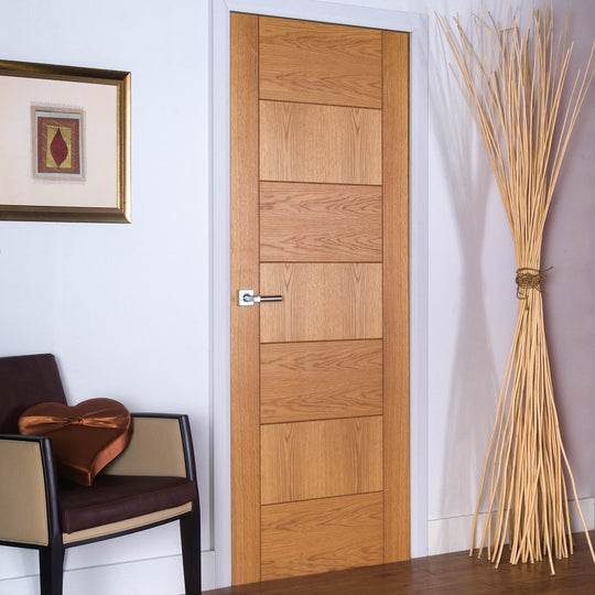 Contemporary Oak Sirocco Fire Door