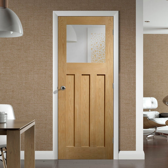 Oak DX Flat Panel Glazed Internal