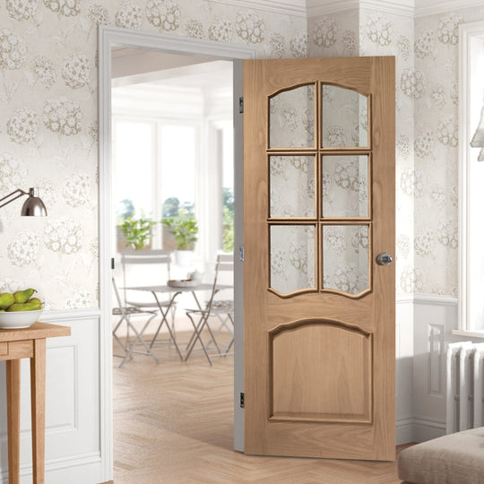 Oak Riviera Bevelled Glazed Door
