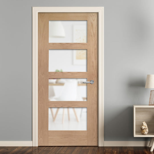 Oak Shaker 4L Obscure Glazed