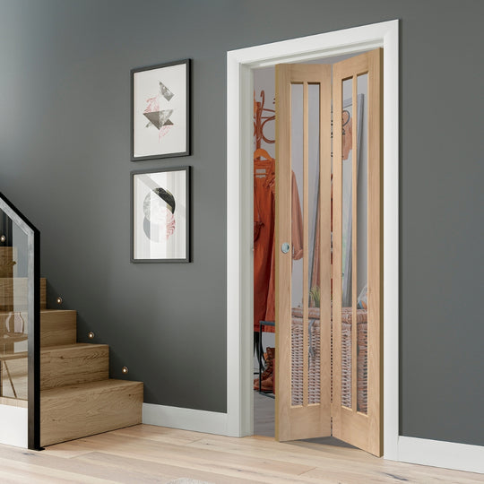 Oak Worcester Clear Glazed Bifold