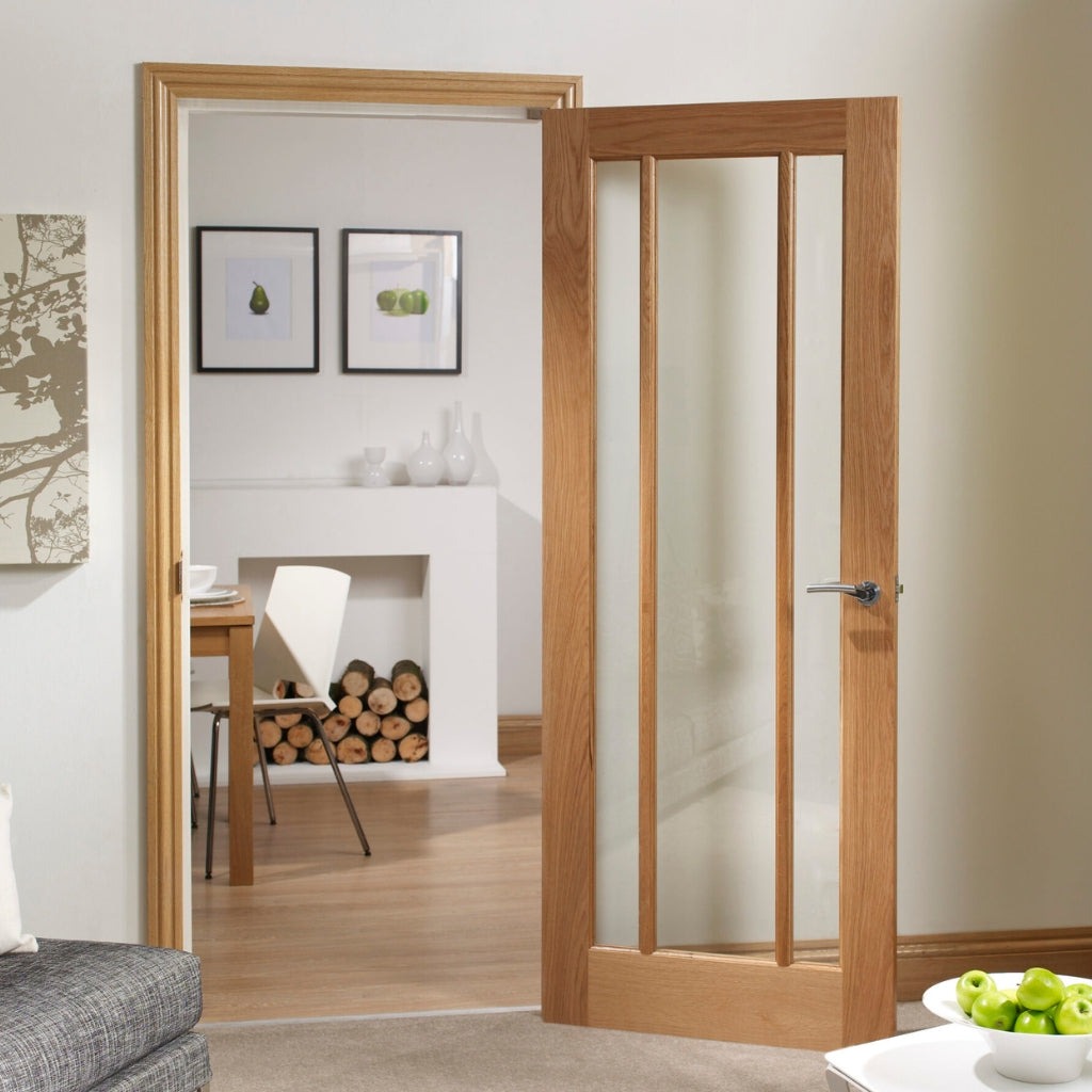 Buy Oak Worcester Clear Glazed Internal Door | Emerald Doors