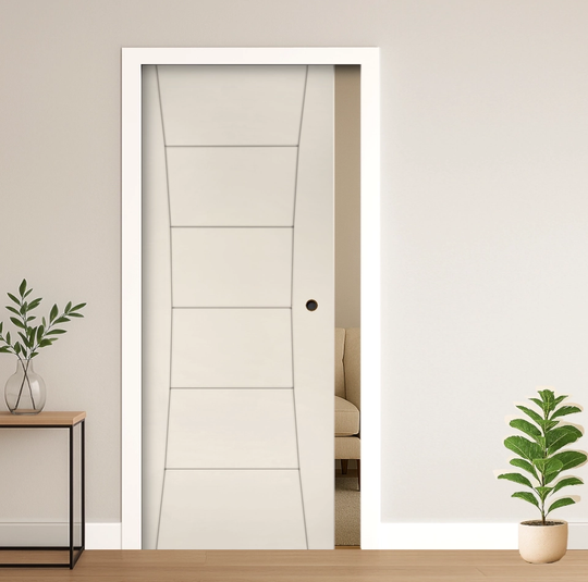 Pamplona White Pocket Door Set