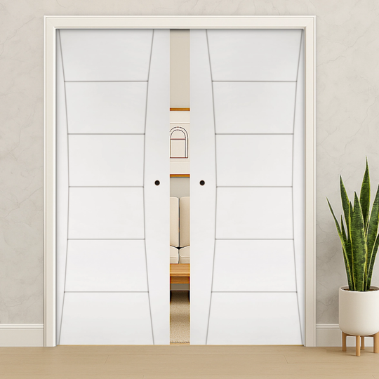 Pamplona White Double Pocket Door System