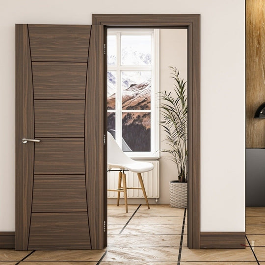 Pamplona Walnut Fire Door Prefinished