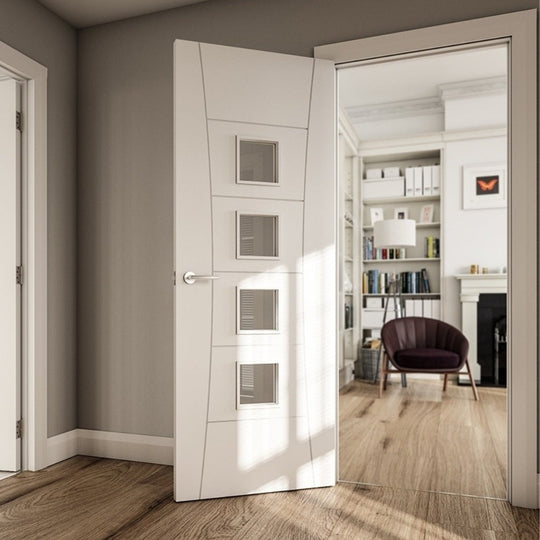 Pamplona White Glazed Fire Door
