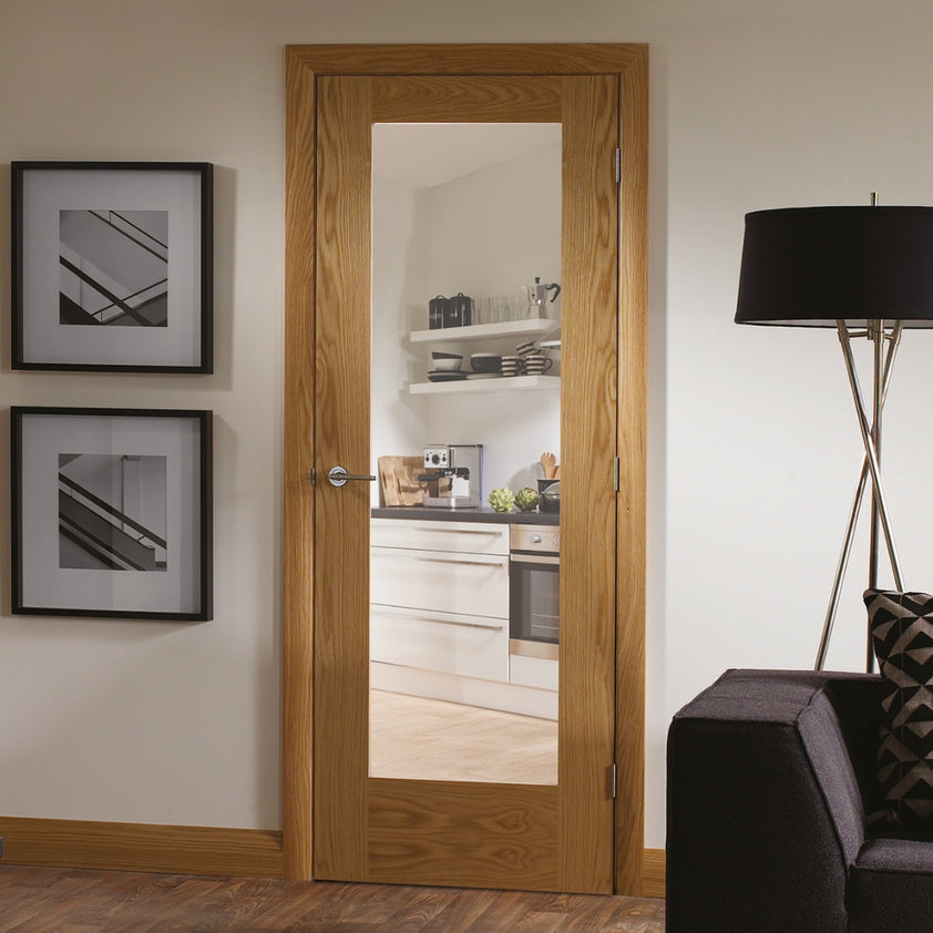 Buy Oak Shaker Pattern 10 Glazed Fire Door | Emerald Doors