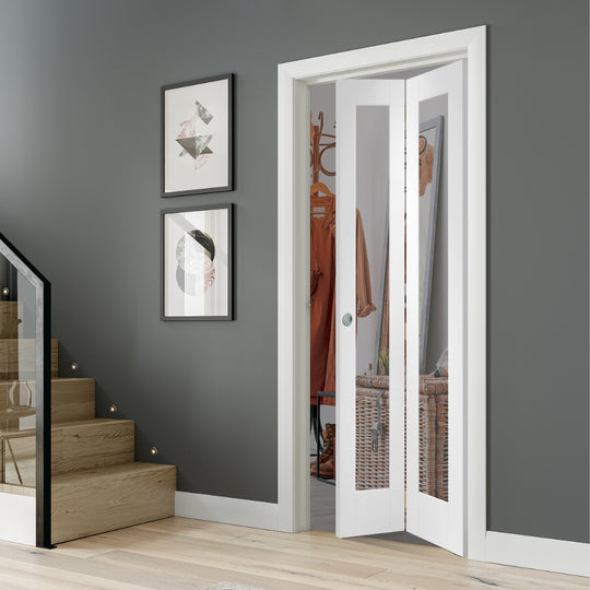 Pattern 10 White Clear Glazed Bifold