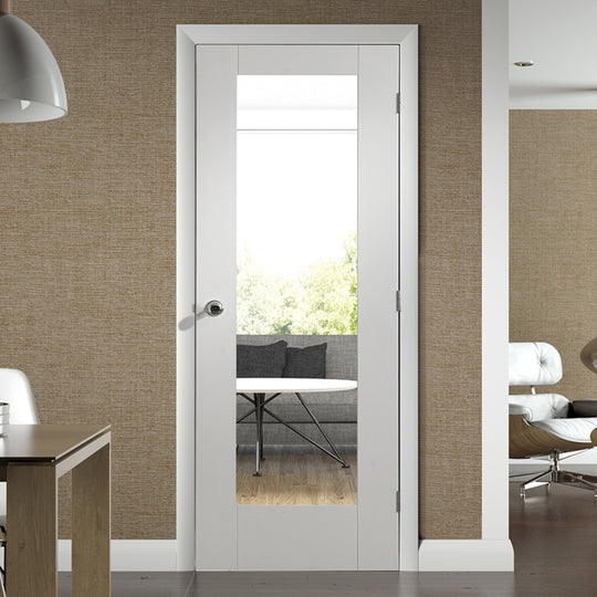 Pattern 10 White Glazed Fire Door