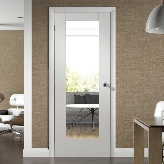 Pattern 10 White Clear Glazed