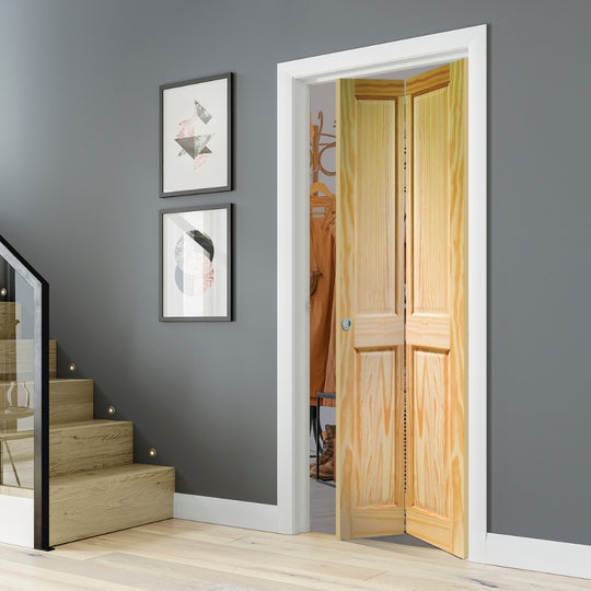 Pine Victorian Full Panel Bifold Door