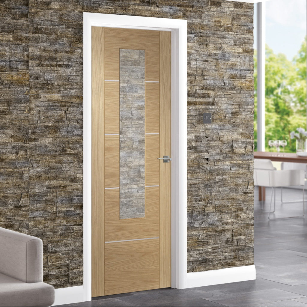 Buy Portici Oak Mirror Door | Emerald Doors