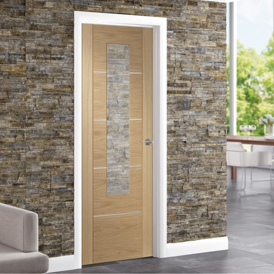 Portici Oak Mirror Door