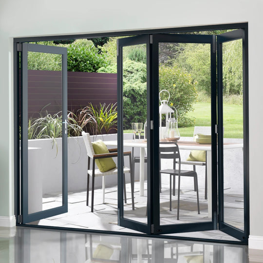 10ft Slimline Grey Timber External Bifold Door Set