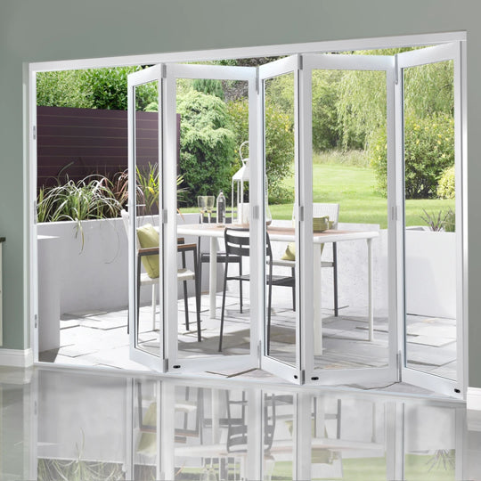 12ft Slimline White Timber External Bifold Door Set