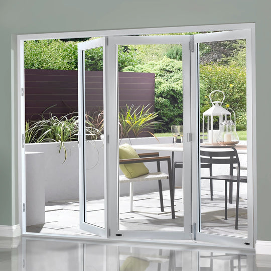 9ft Slimline White Timber External Bifold Door Set