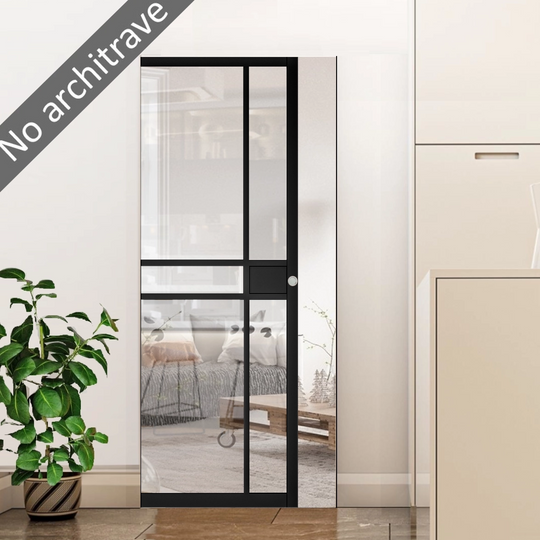 Pryda Clear Glazed Flush Pocket Door Set