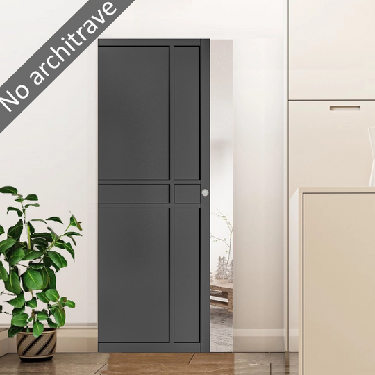 Pryda Black Flush Pocket Door Set