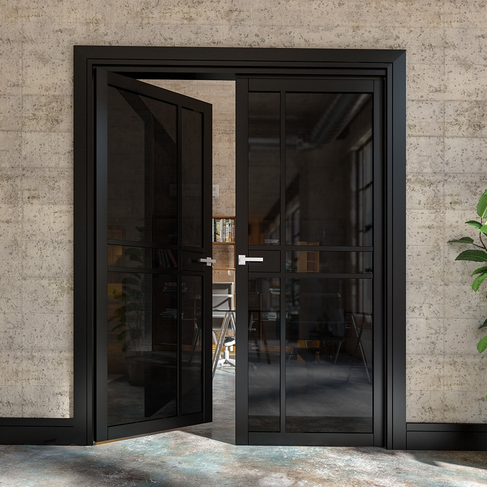 Black Prefinished Tinted Glazed Door Pairs | Tinted Glazed Door Pairs ...