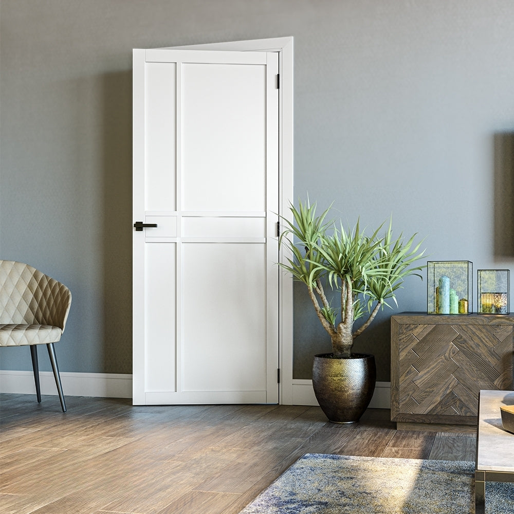 Pryda White Custom Made Industrial Style Door – Emerald Doors
