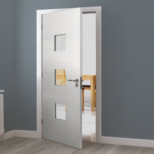 Contemporary Ripple Glazed Internal Door