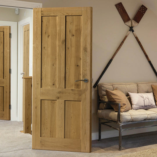 Rustic Oak Shaker Internal Door