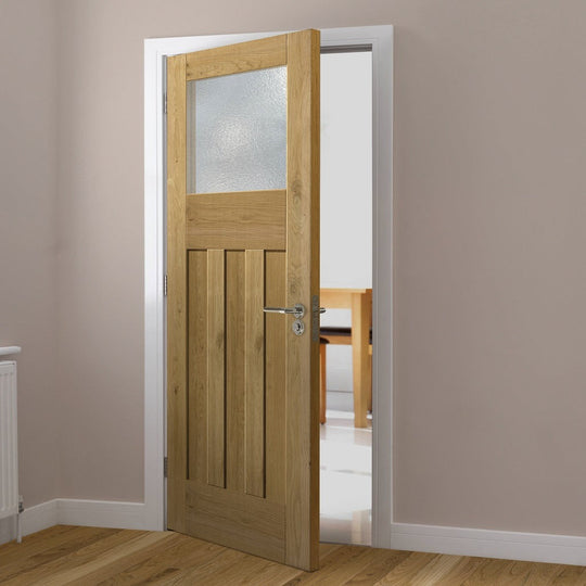 Rustic Oak DX Shaker Glazed Door